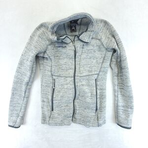 Avalanche Jacket Womens Size Small Gray Full Zip Casual Poly Knit Activewear